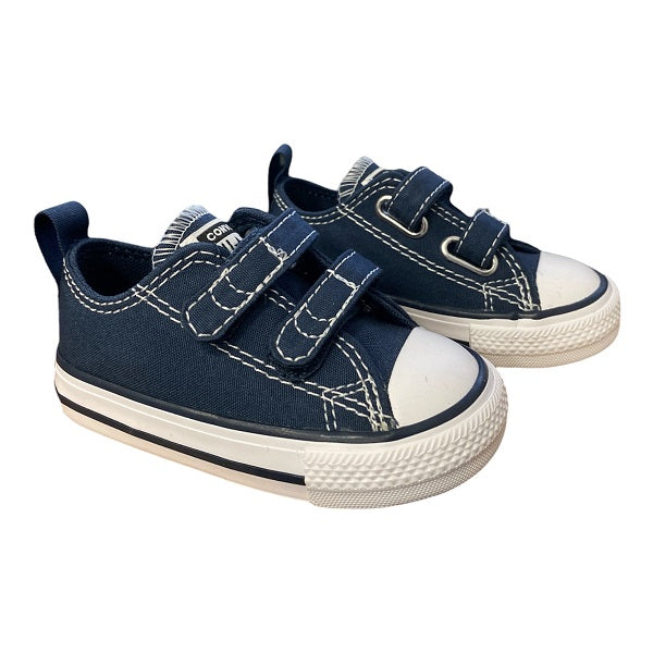 Converse scarpa sneakers da bambino con strappo Chuck Taylor All Star OX 711357 blu-bianco