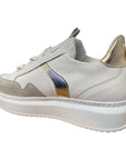 CafèNoir Sneakers in pelle con pasalaccio catena C1DE1520 W001 white