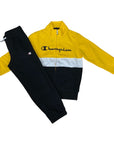 Champion Tuta sportiva garzata da ragazzo Full Zip 306036 YS011 LCO giallo bianco nero