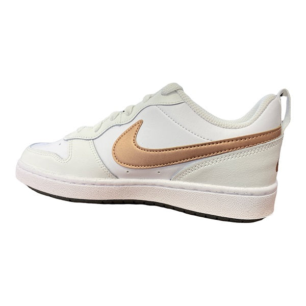 Nike scarpa sneakers da ragazza Court Boroungh Low 2 BQ5448 116 bianco bronzo