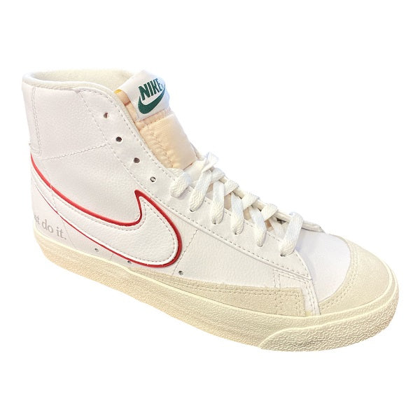 Nike scarpa sneaker da uomo Blazer Mid &#39;77 DQ0796 100 bianco rosso