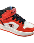 Champion scarpa sneakers da ragazzo Rebound 2.0 Mid S32262 WW006 WHT bianco-arancio-nero