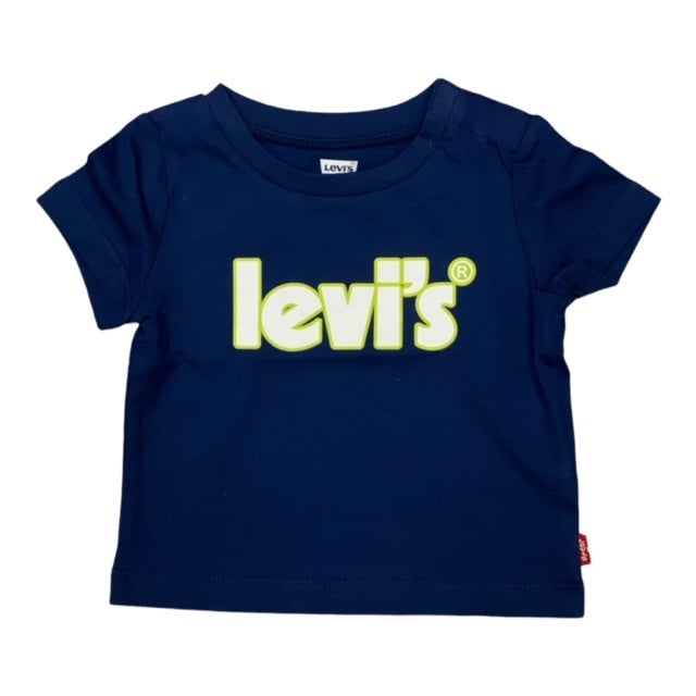 Levi&#39;s T-shirt Sleeve Poster Logo 6EE540 estate blue