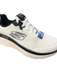 Skechers scarpa da walking da uomo D'Lux Walker Be Easy 149319/WBK bianco-nero