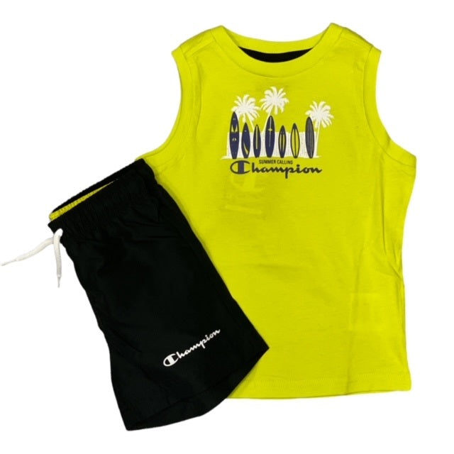 Champion Set T-shirt+Short 306051 YS109 SLH yellow-black