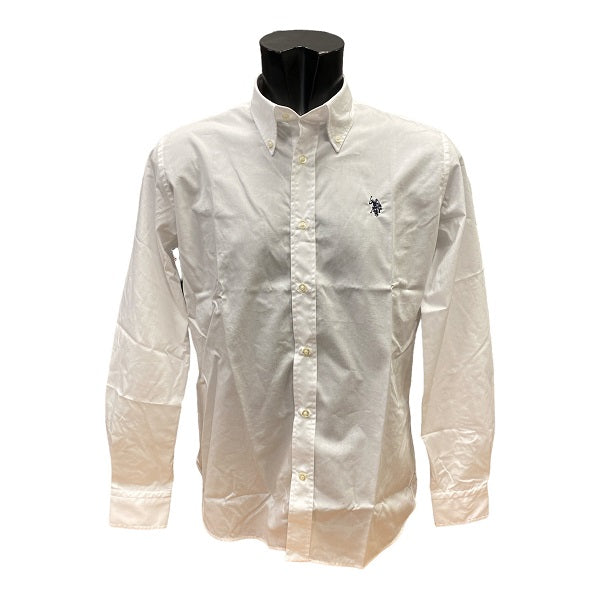 U.S. Polo Assn. Camicia Dirk da uomo manica lunga 62486 52112 100 white
