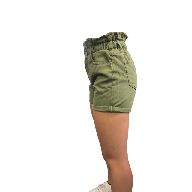 Smithy&#39;s Bermuda Denim da  Donna con elastico in vita WBD641 verde oliva