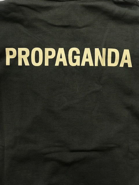 Propaganda felpa con Cappuccio 934 06 verde militare scritta logo
