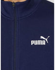 Puma Tuta da uomo in cotone garzato Clean Sweat Suit TR 585840 26 navy