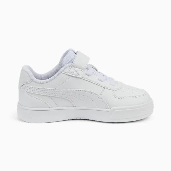 Puma scarpa sneakers da bambini con laccio elastico e velcro Caven 389307 01 bianco
