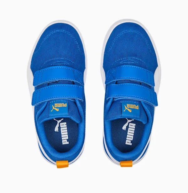 Puma Sneakers da bambino in mesh traspirante Courtflex v2 371758-14 victoria blue-white-zinnia