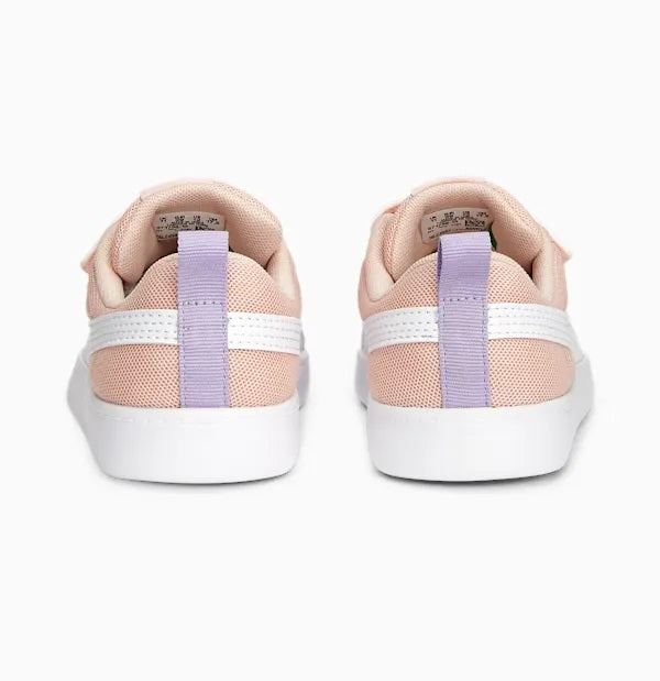 Puma Sneakers da bambina in mesh traspirante Courtflex v2 371758-13 rose dust-white-vivid violet