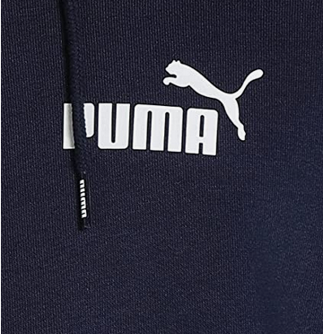 Puma ESS Small Logo | Felpa Blu con Cappuccio e Zip Intera 586704 06 particolare logo