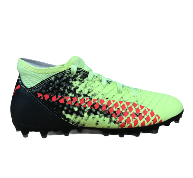 Puma Future 18.4 MG Scarpe Calcio Junior Giallo Rosso Nero frontale