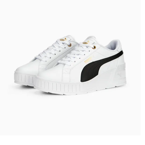 Puma Karmen Wedge 390985-02 - Sneakers donna bianco-nero - Vista frontale