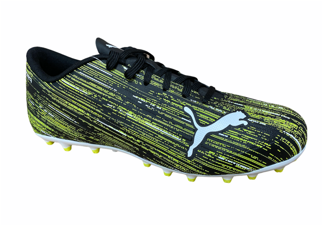 Puma scarpa da calcio-calcetto da uomo Ultra 4.2 MG 106356 02 nero-bianco-giallo laterale