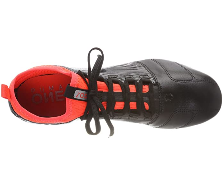 Puma scarpa da calcio con calzino da uomo One 18.3 104536 01 nero-argento-rosso