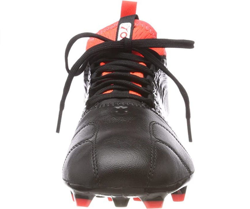 Puma scarpa da calcio con calzino da uomo One 18.3 104536 01 nero-argento-rosso punta
