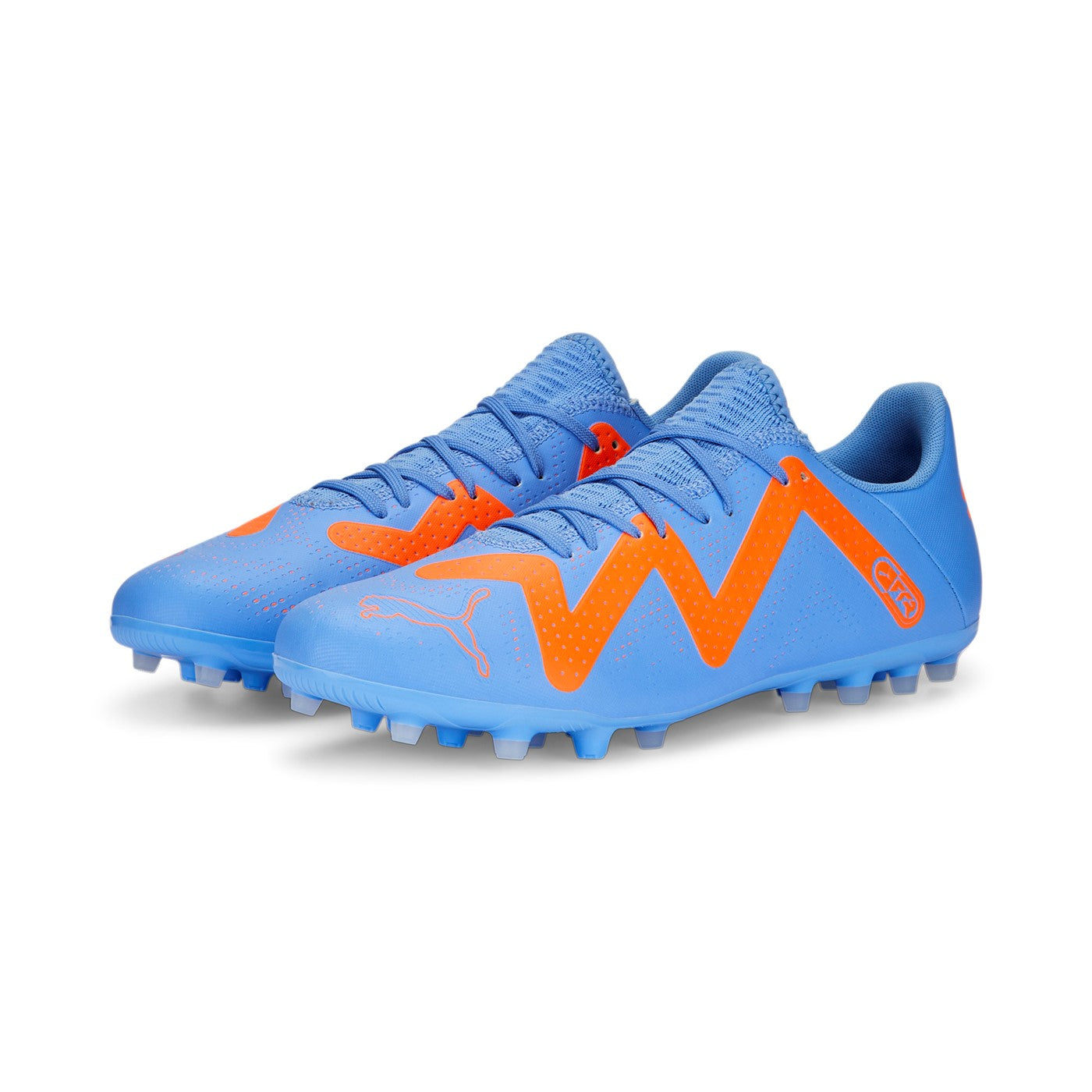 Puma scarpa da calcio da uomo Future Play MG 107190 01 blu bianco arancio logo