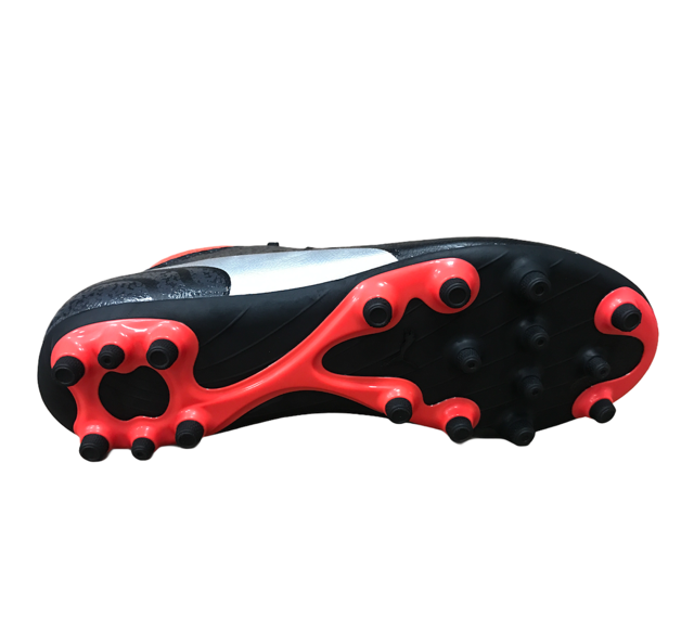 Puma scarpa da calcio da uomo One 18.4 AG 104553 01 nero argento rosso 4