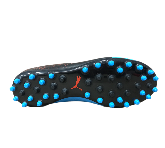 Puma scarpa da calcio da uomo One 19.4 MG 105493 01 blu azzurro rosso suola