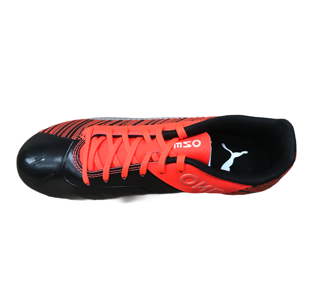Puma scarpa da calcio da uomo One 5.4 FG/AG 105605 01 nero-rosso-argento
