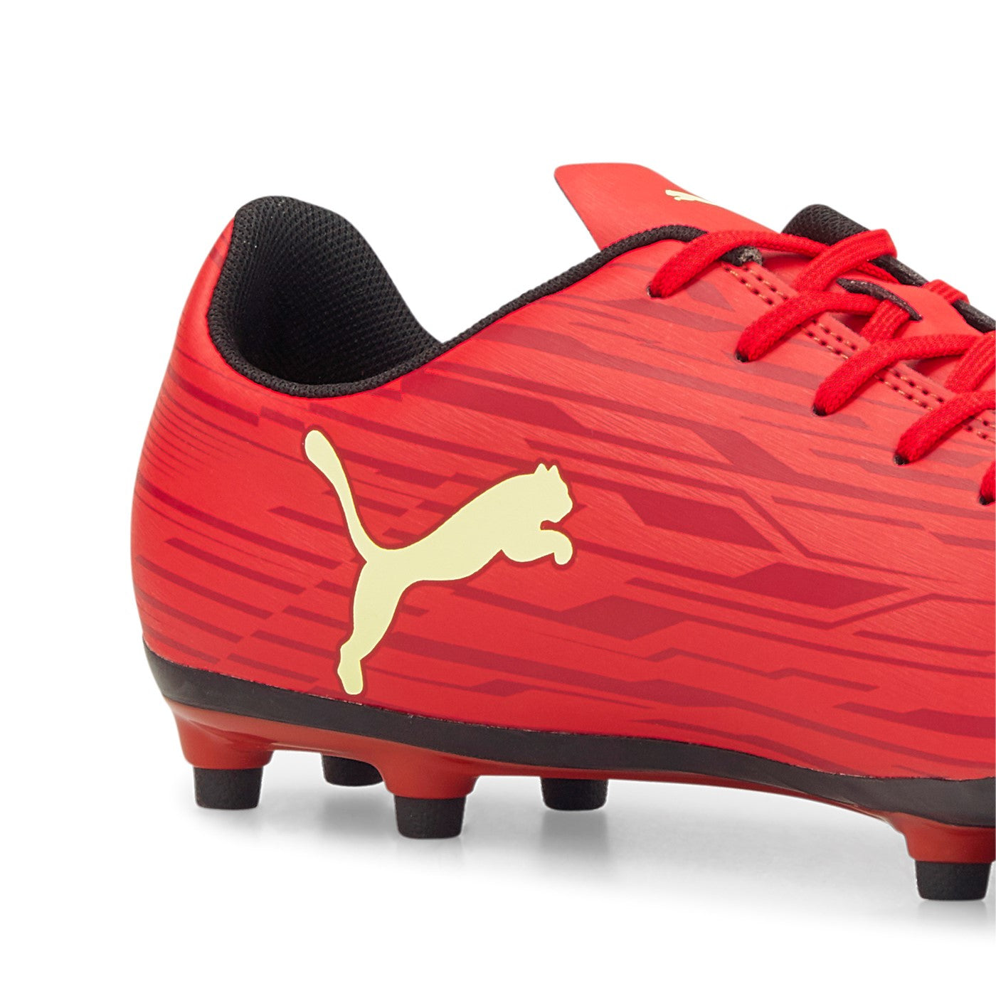 Puma scarpa da calcio da uomo Rapido III FG-AG 106572 07 red-fresh yellow-chili pepper logo