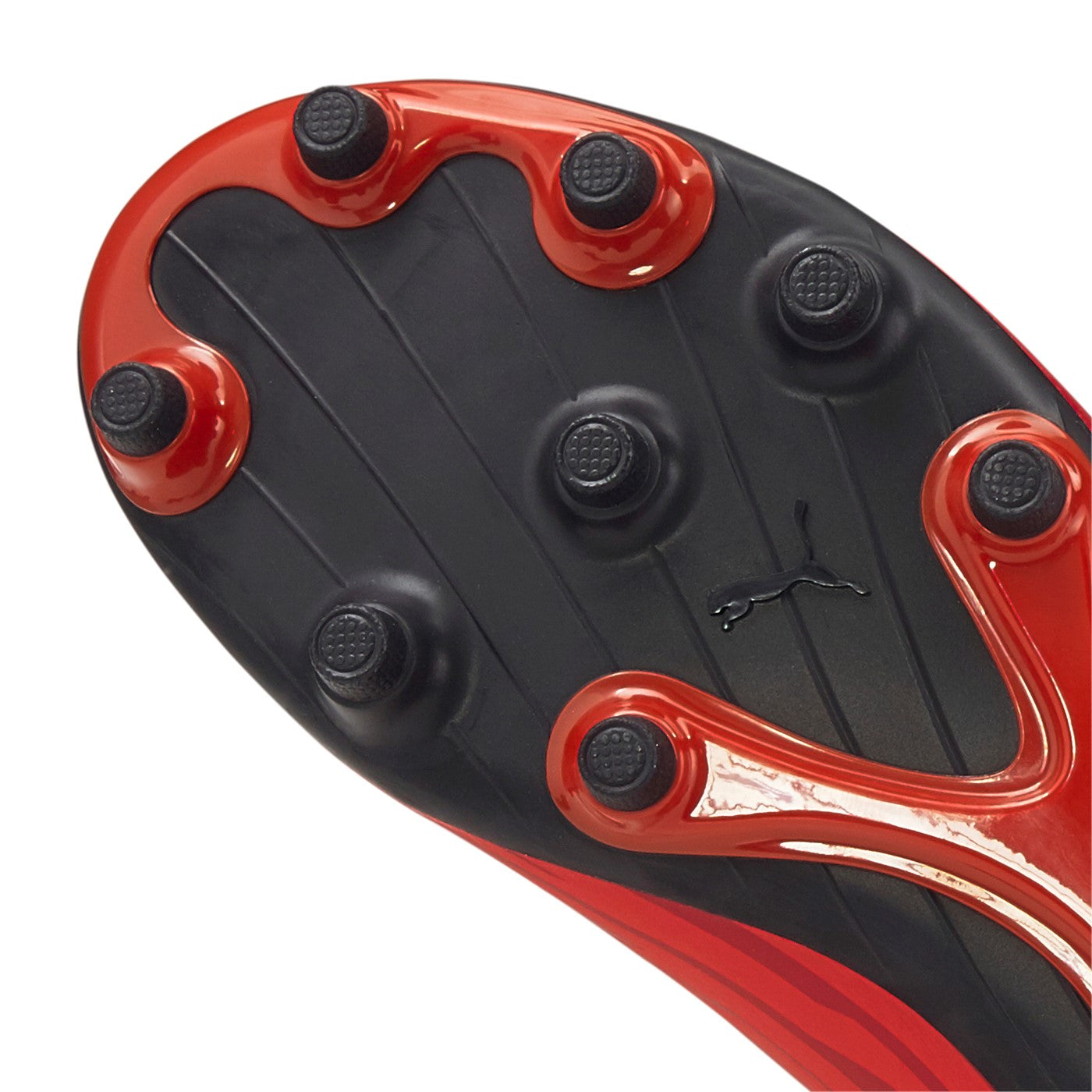 Puma scarpa da calcio da uomo Rapido III FG-AG 106572 07 red-fresh yellow-chili pepper punta