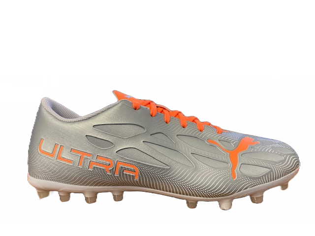 Puma scarpa da calcio da uomo Ultra 4.4 MG 106734 01 diamond silver-neon citrus frontale