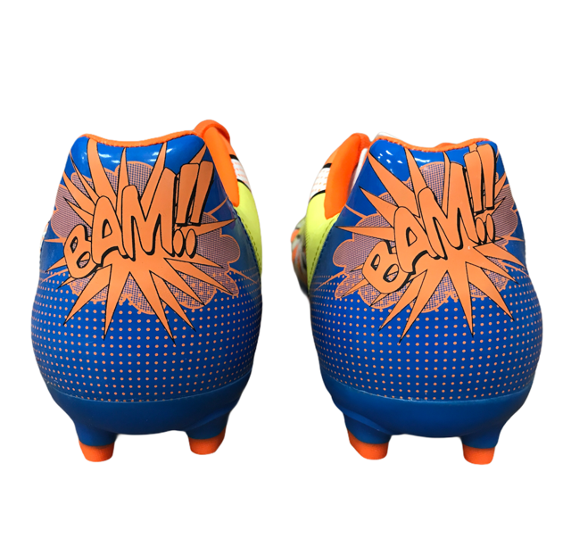Puma scarpa da calcio da uomo evoPOWER 4.2 POP AG 103650 01 bianco-arancio-blu 6