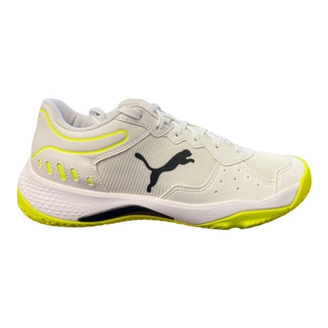 Puma scarpa da padel da uomo Solarsmash RCT 106949 02 bianco-giallo frontale