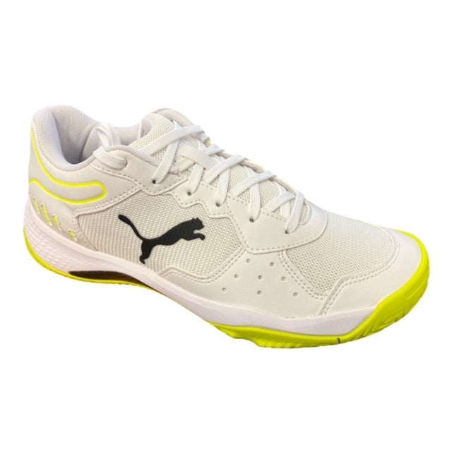 Puma scarpa da padel da uomo Solarsmash RCT 106949 02 bianco-giallo frontale
