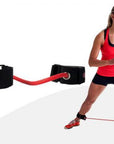 Pure 2Improve Lateral Trainer. Elastico per allenamento flessibile con cavigliera P2I200570 black/red