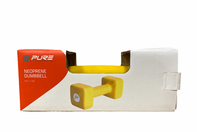 Pure 2Improve Set Neoprene Dumbbell 2x5 kg P2I201430 265951 coppia manubri yellow