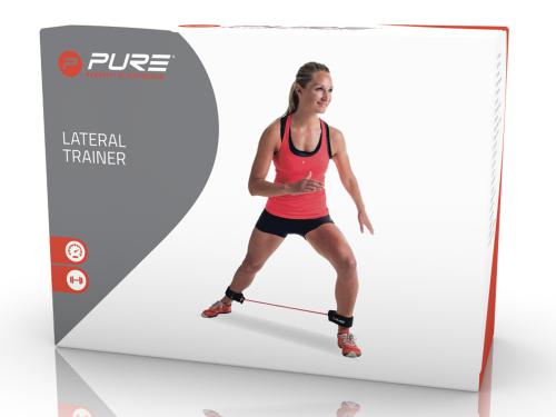 Lateral Trainer Pure 2Improve P2I200570 elastico nero-rosso 41cm con cavigliera per allenamento velocità laterale e agilità, scatola