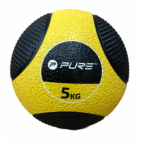 Pure 2Improve Medicine Ball Kg5 P2I110030 yellow black dietro