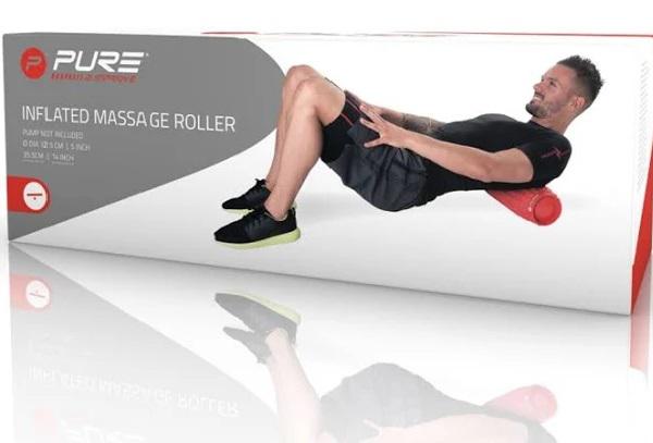 Pure 2Improve Rullo Massaggio Gonfiabile P2I201040 35,5x12cm Rosso box