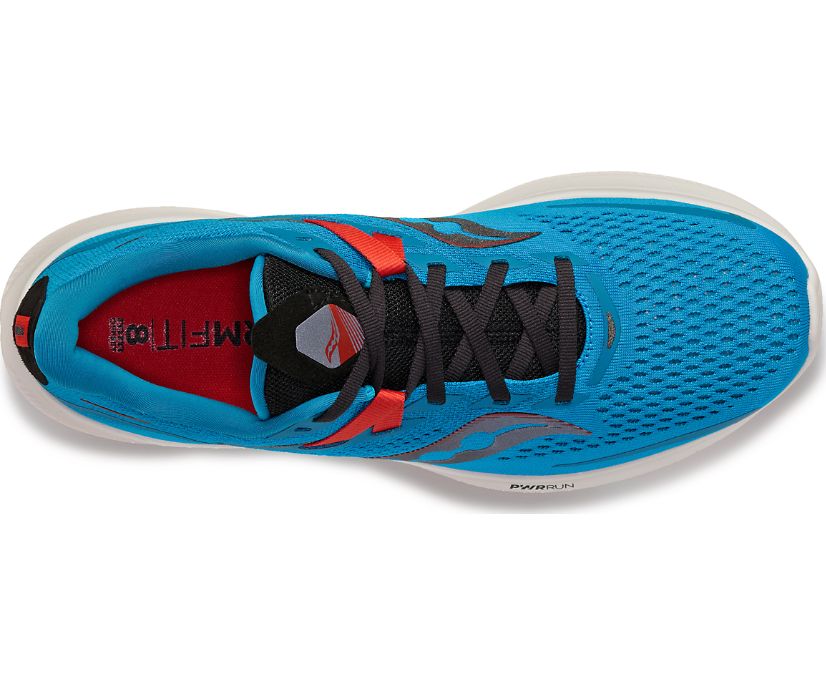 Saucony scarpa da corsa da uomo Ride 15 S20729-31 blu oceano-nero