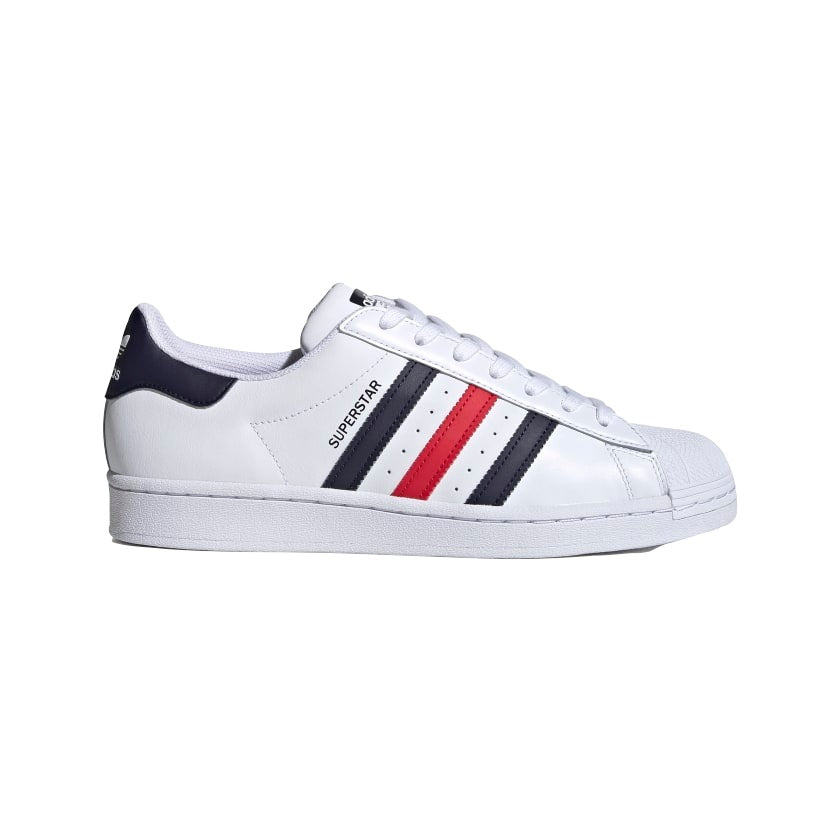 Adidas sneakers bassa da uomo Superstar FX2328 bianco-rosso-blu