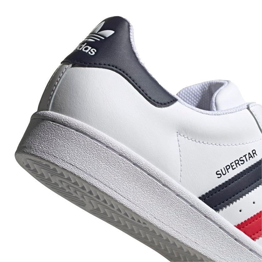 Adidas sneakers bassa da uomo Superstar FX2328 bianco-rosso-blu