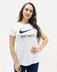 Nike T-shirt in jersey da donna W CI1383 100 bianco