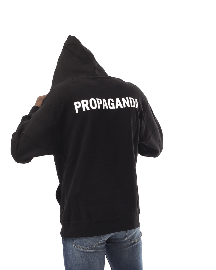 Propaganda Felpa Logo con cappuccio 21FWPRFE500-01 black