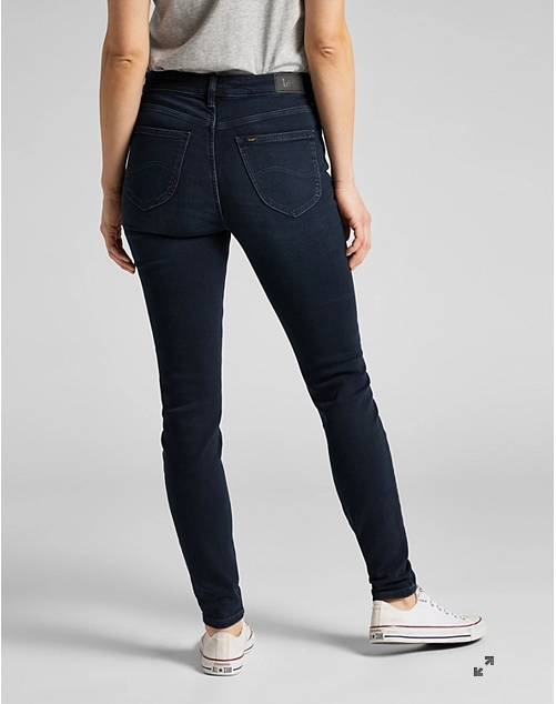 Lee Pantalone Jeans Scarlett High Skinny High Waist L626PHQS worn ebony