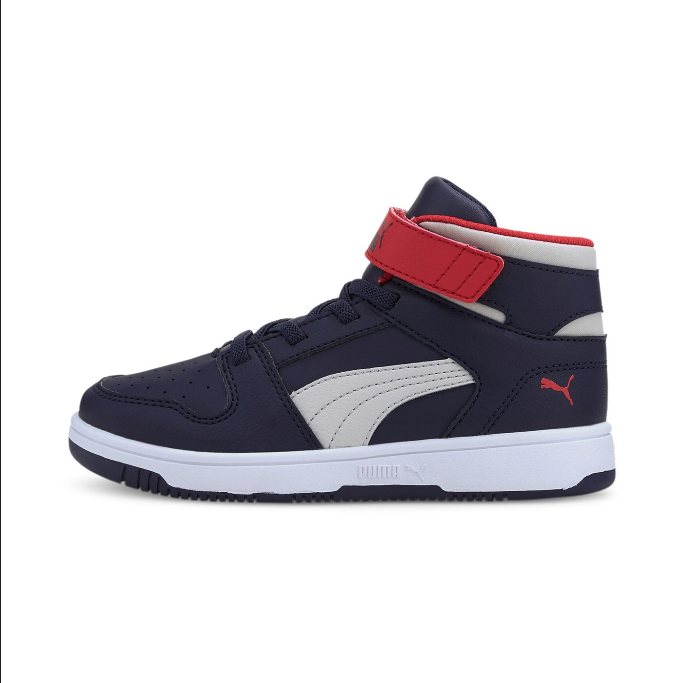 Puma scarpa sneakers da ragazzo Rebound Layup 370488 11 blu grigio rosso