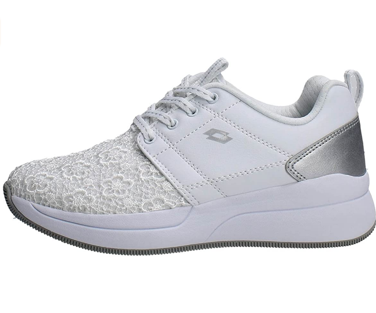 Lotto scarpa sneakers da donna Iris II Amf S7660 bianco argento