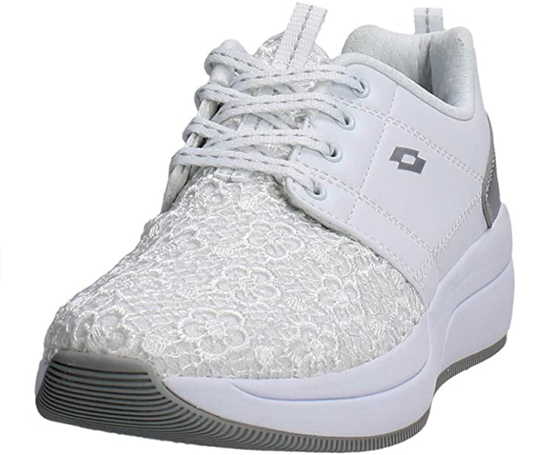 Lotto scarpa sneakers da donna Iris II Amf S7660 bianco argento