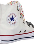 Converse scarpa sneakers da donna alta in tela Ctas Big Eyelet 560977C bianco