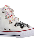 Converse scarpa sneakers da donna alta in tela Ctas Big Eyelet 560977C bianco