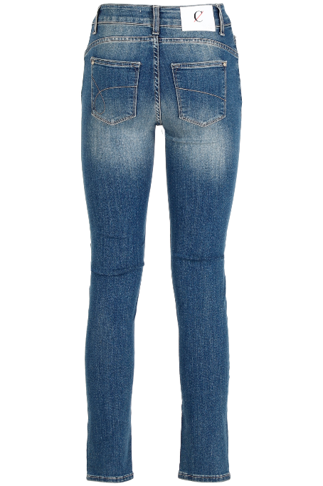 CafèNoir Pantalone jeans Denim Audrey Slim C7JJ3060 B007 blu medio chiaro