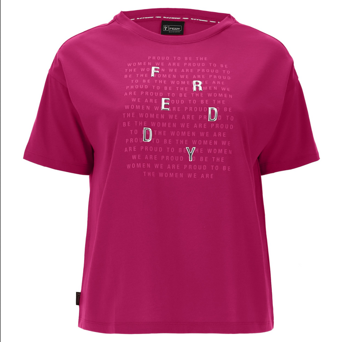 Freddy T-shirt con stampa S2WBCCT7 F104 fucsia